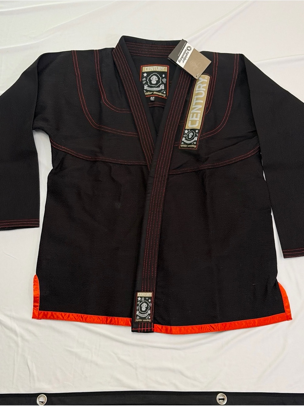 Men’s Black Brazilian Jiu-Jitsu Gi Jacket and pants with Red Accents Size A1